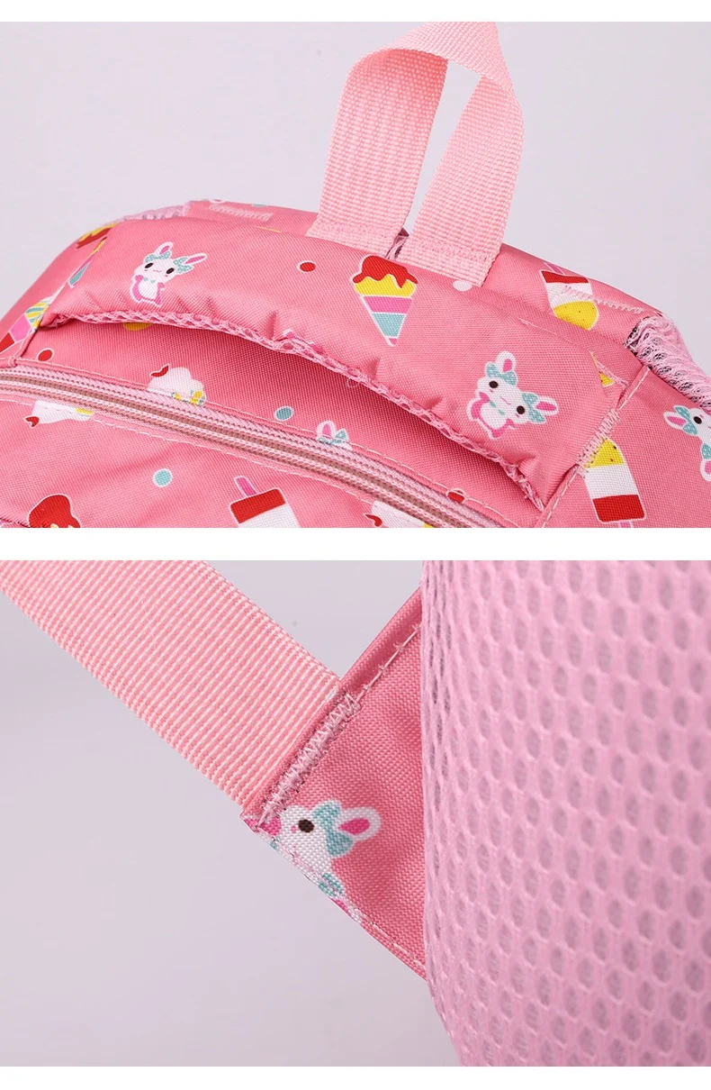 3pcs Ice Cream Pattern Fashionable Backpack With Shoulder Bag And Coin Purse - Image 3