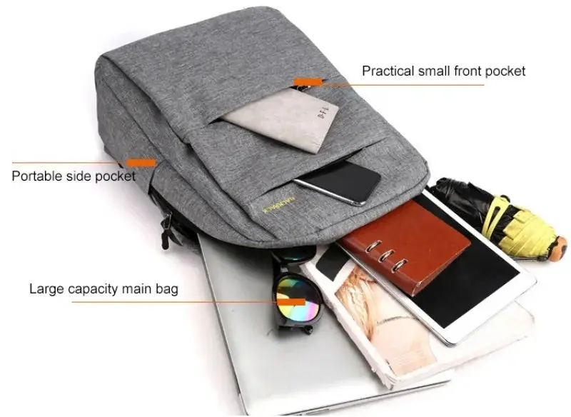 3Pcs Sets Men & Women Waterproof Backpack Without USB Port 4105 - Image 6