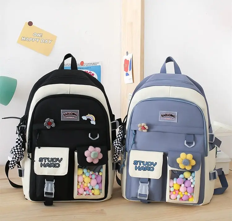New High School Five-Piece set of Multi-Compartment Fashion Schoolbag 3002 - Image 10