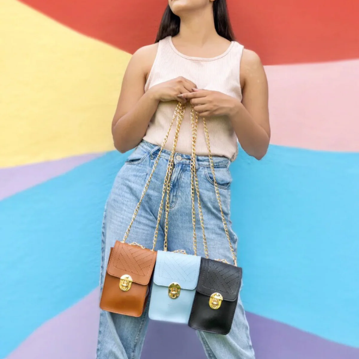 Rosebuds Crossbody Bag with Chain 600 - Image 2