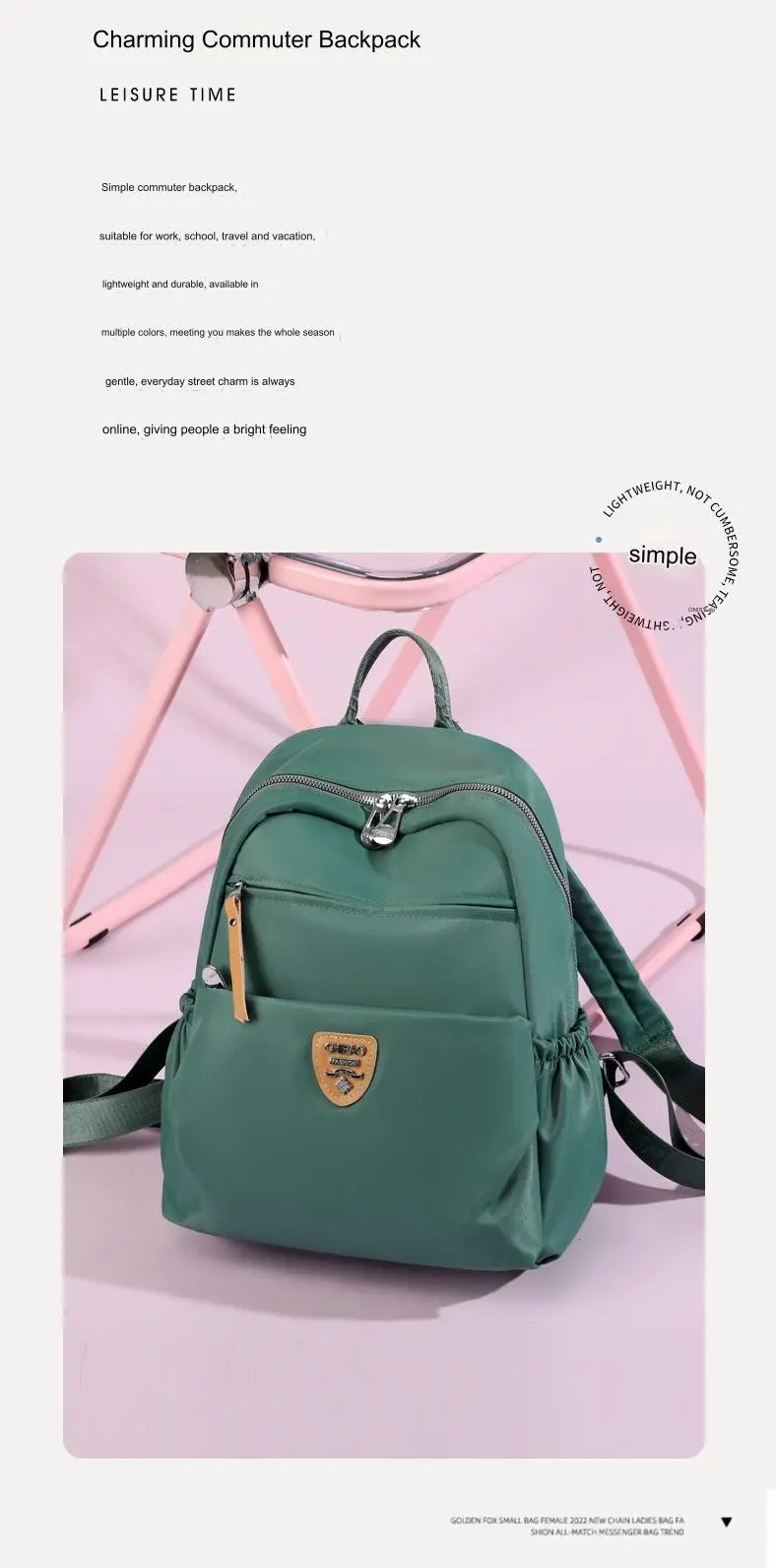 Multi Functional Backpack Women Nylon Backpacks 1241 - Image 11