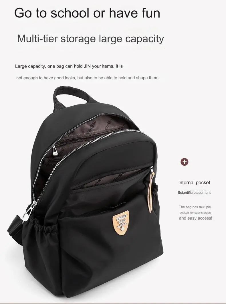 Multi Functional Backpack Women Nylon Backpacks 1241 - Image 12