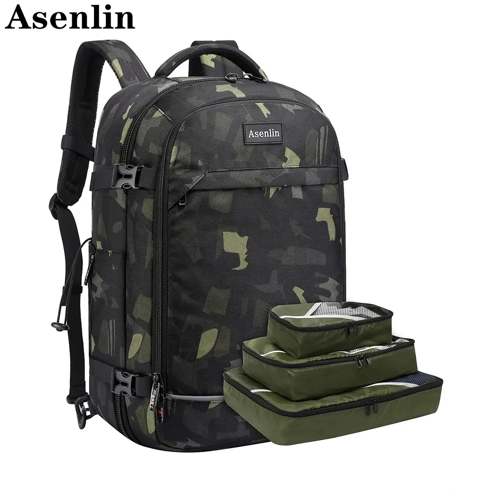 Asenlin 40L Travel Backpack for Women Men 17 Inch Laptop Backpack Flight Approved Luggage Carry On