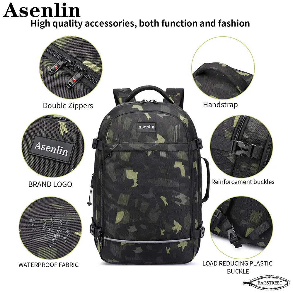 Asenlin 40L Travel Backpack for Women Men 17 Inch Laptop Backpack Flight Approved Luggage Carry On - Image 5