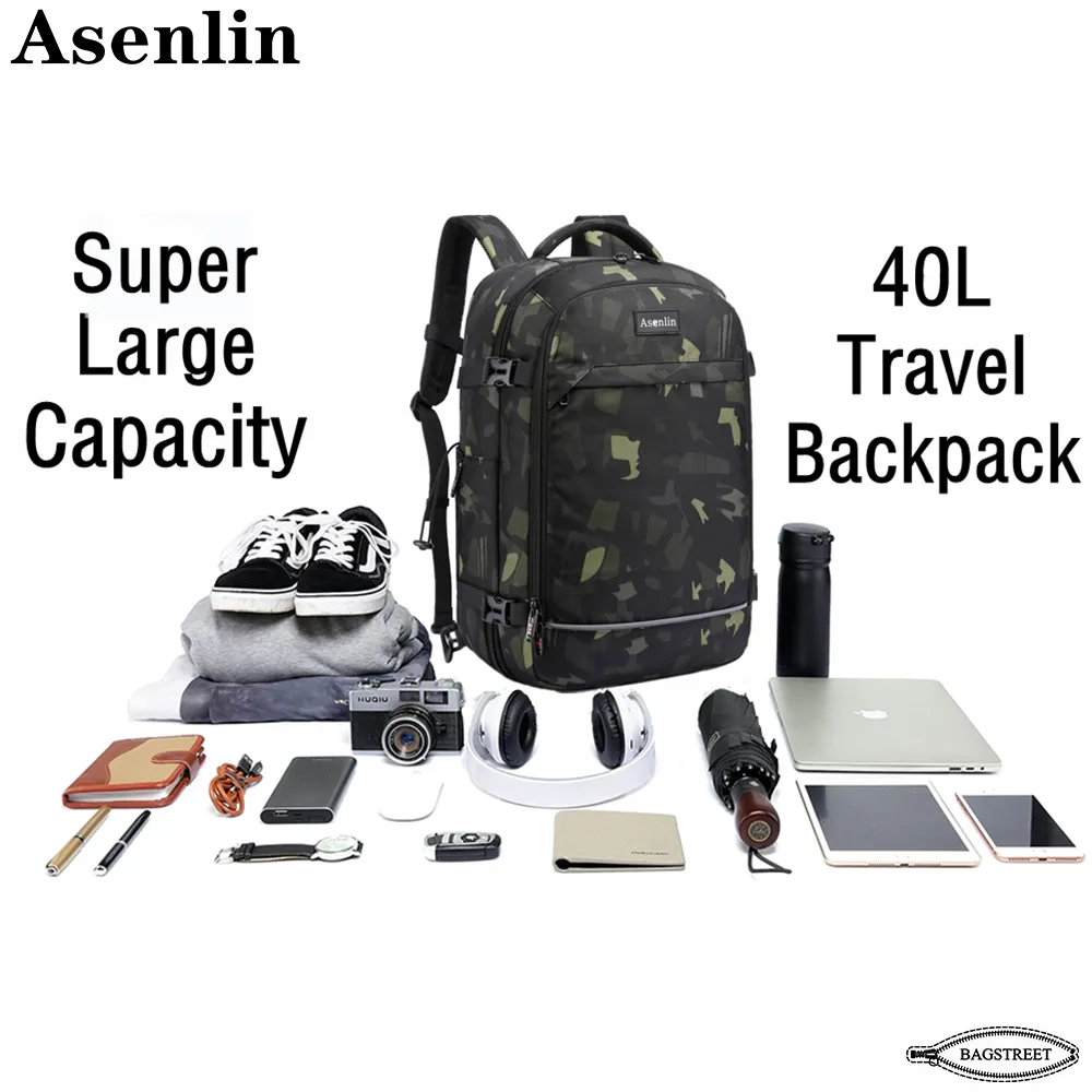 Asenlin 40L Travel Backpack for Women Men 17 Inch Laptop Backpack Flight Approved Luggage Carry On - Image 7