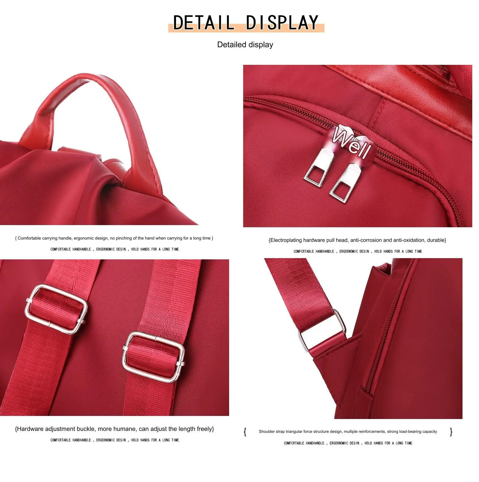 Simple Embroidery backpack. Multiple way To Carry. 1213 - Image 9
