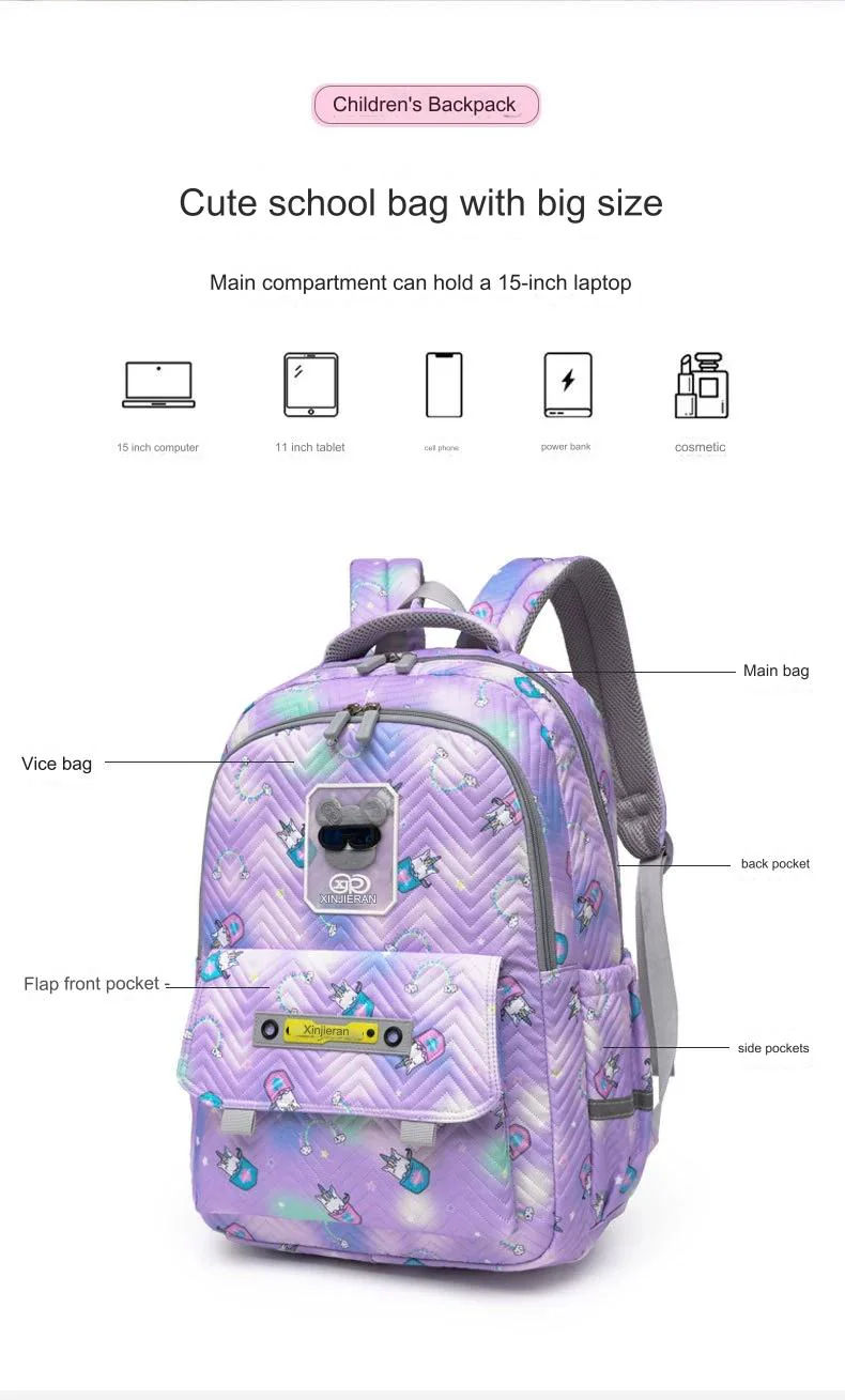 Kids and Women Backpack With Special Gradient Decorative Design MS17 - Image 7