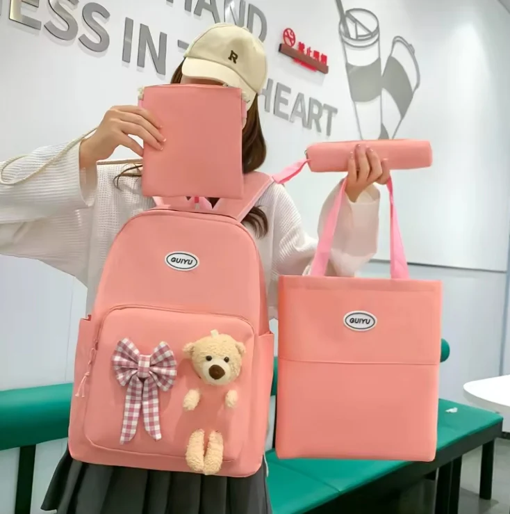 Cute 4 Pcs Backpack Set - Image 2