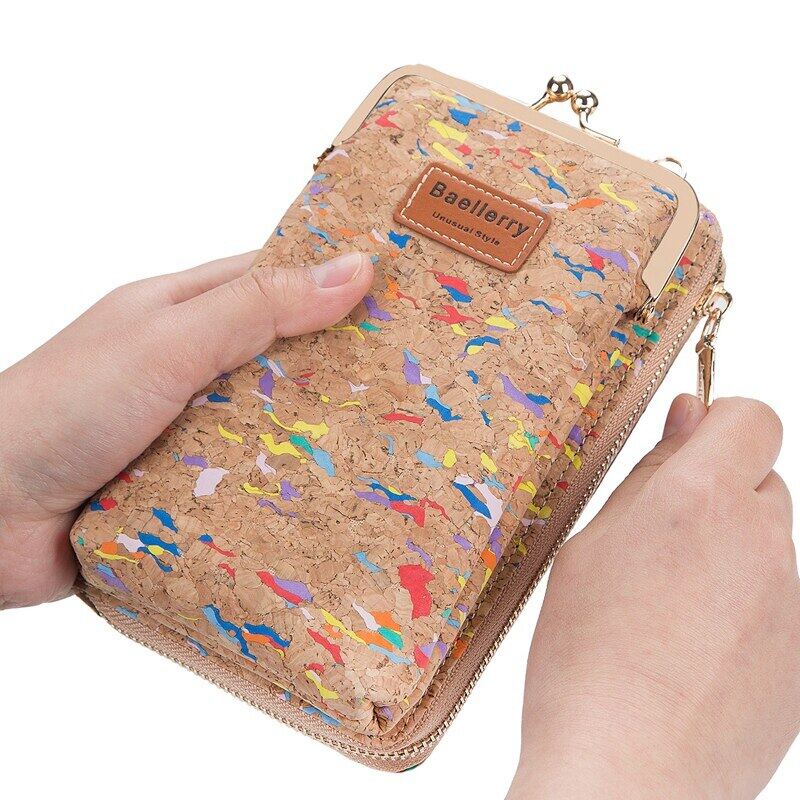 Baellerry Letter Patched Detail Colorblock Chain Phone Wallet 6003 - Image 10