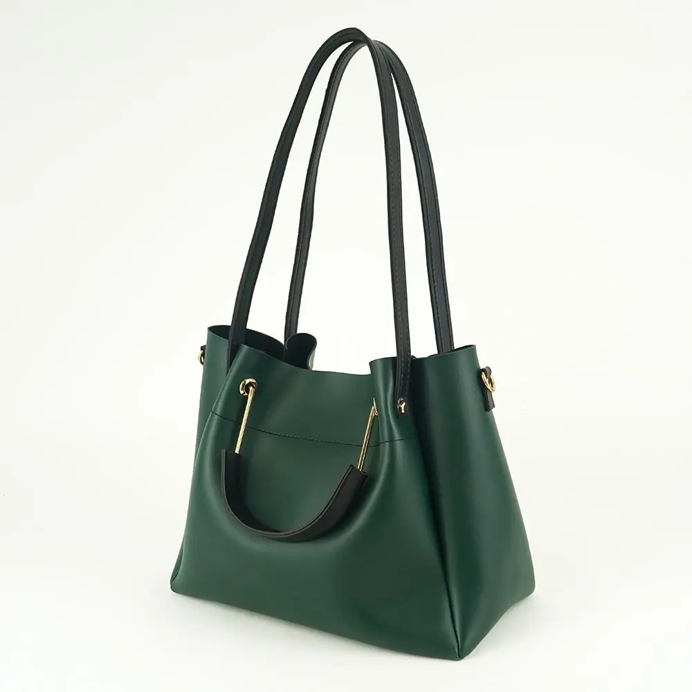 Green 2 in 1 Ladies Tote Bag 8850-2 - Image 6