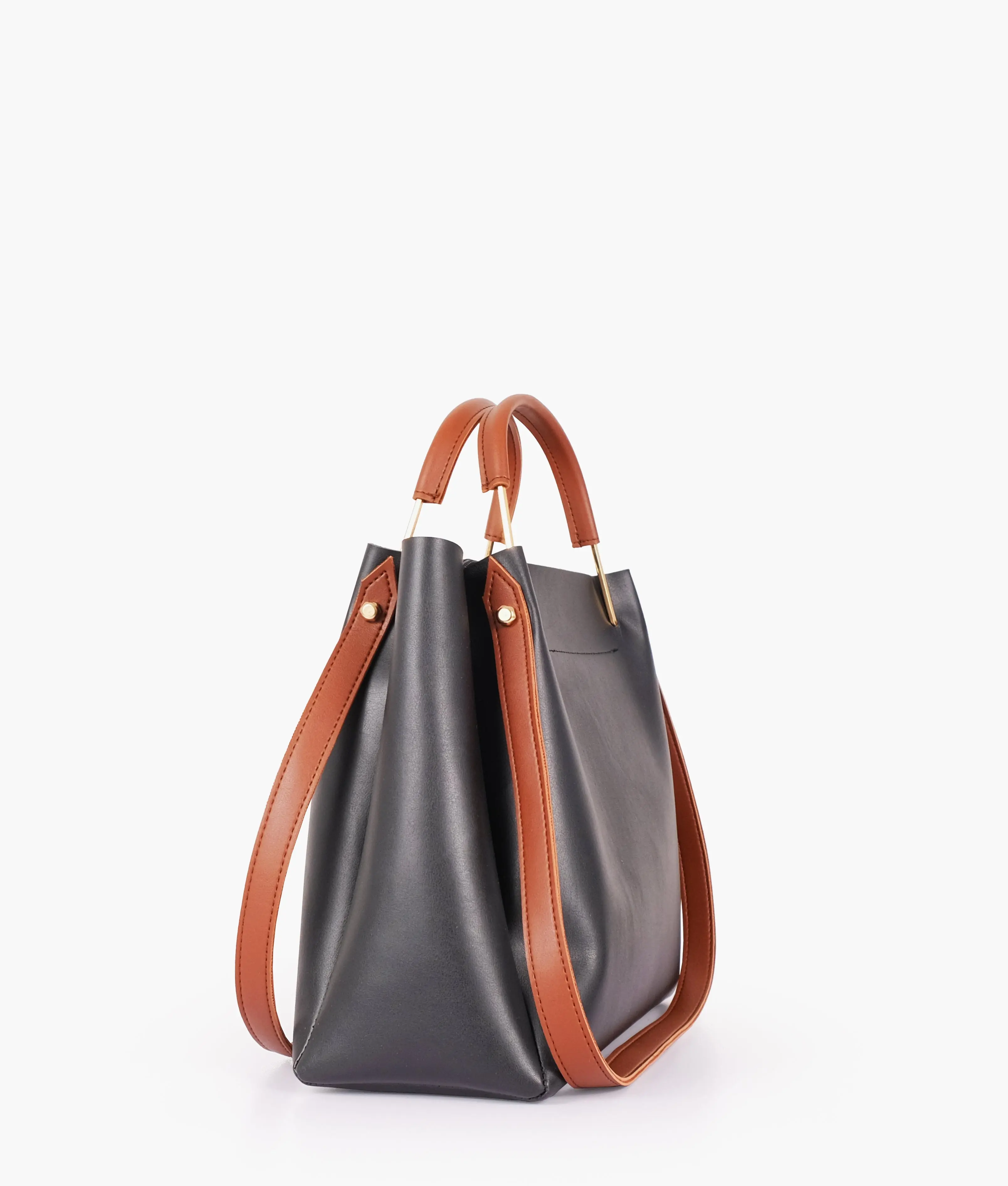 Black 2 in 1 Ladies Tote Bag 8850-12 - Image 7