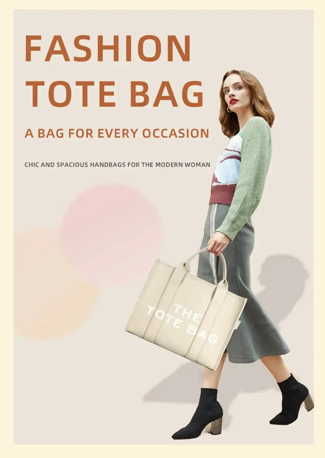 Women PU Leather Tote Bag for University, Office & Travel 420 - Image 4