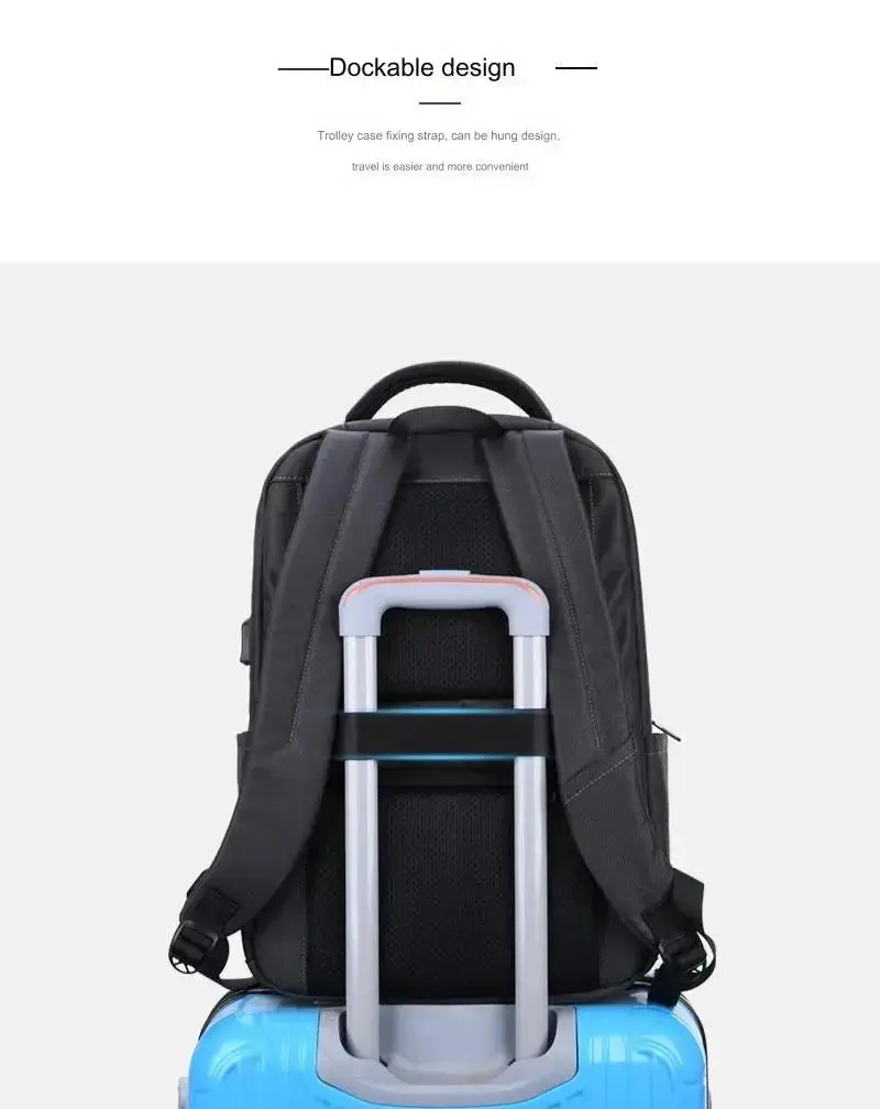 Anti-theft Business Laptop Backpack Bag for Men Women with USB Charging Port 1229 - Image 5