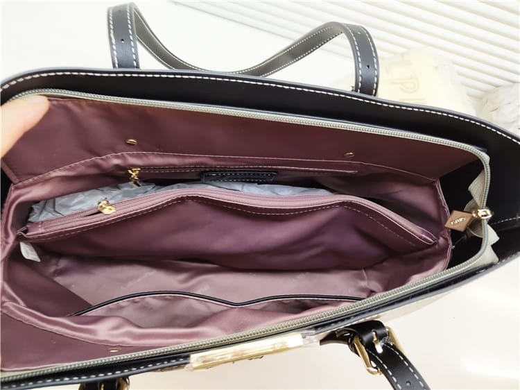 Black Leather Handbag for ladies 993-5 - Image 4
