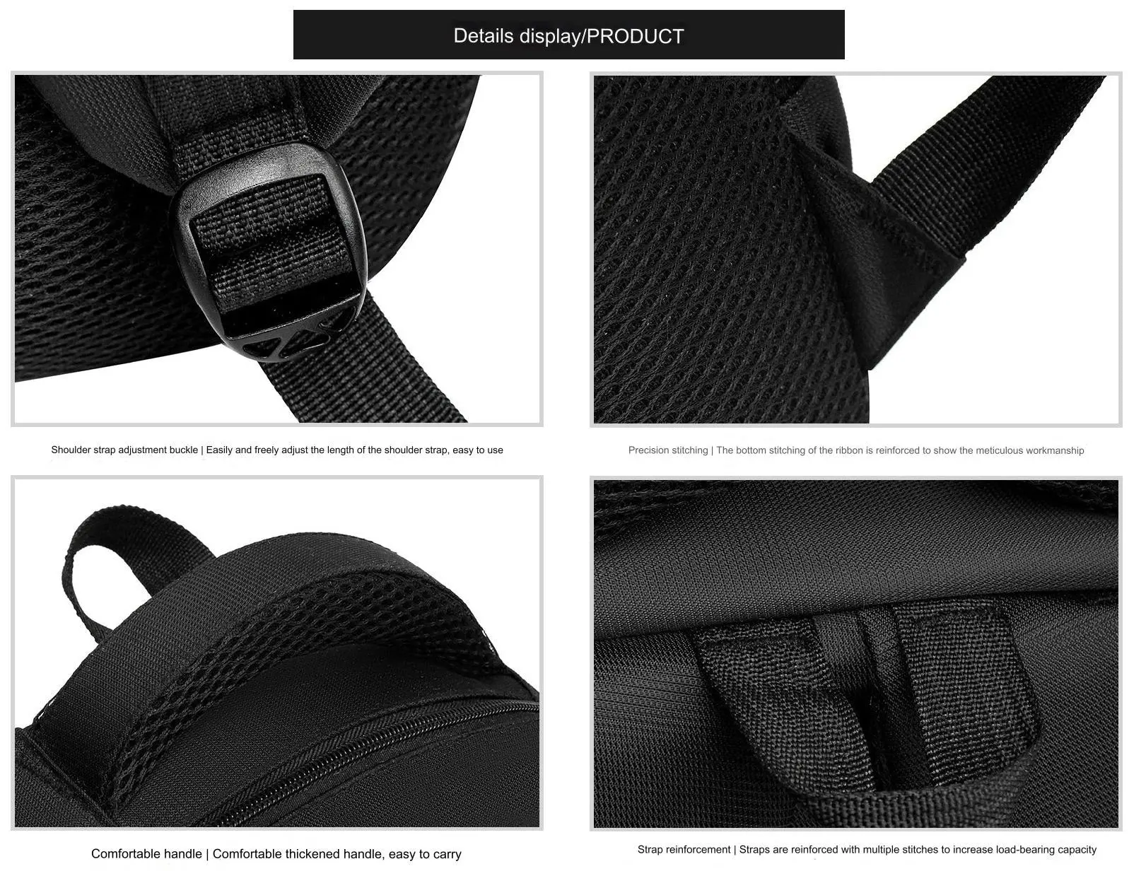 GB School Bag 1215 Business Office Work Men's Backpack Multifunctional Laptop Waterproof Oxford Cloth School Bag - Image 12