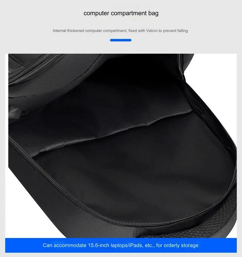 GB School Bag 1215 Business Office Work Men's Backpack Multifunctional Laptop Waterproof Oxford Cloth School Bag - Image 13
