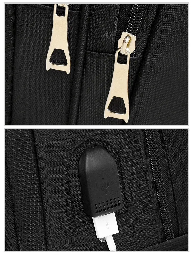 GB School Bag 1215 Business Office Work Men's Backpack Multifunctional Laptop Waterproof Oxford Cloth School Bag - Image 9