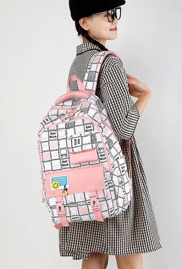 New High School Student School Backpack 1370 - Image 3