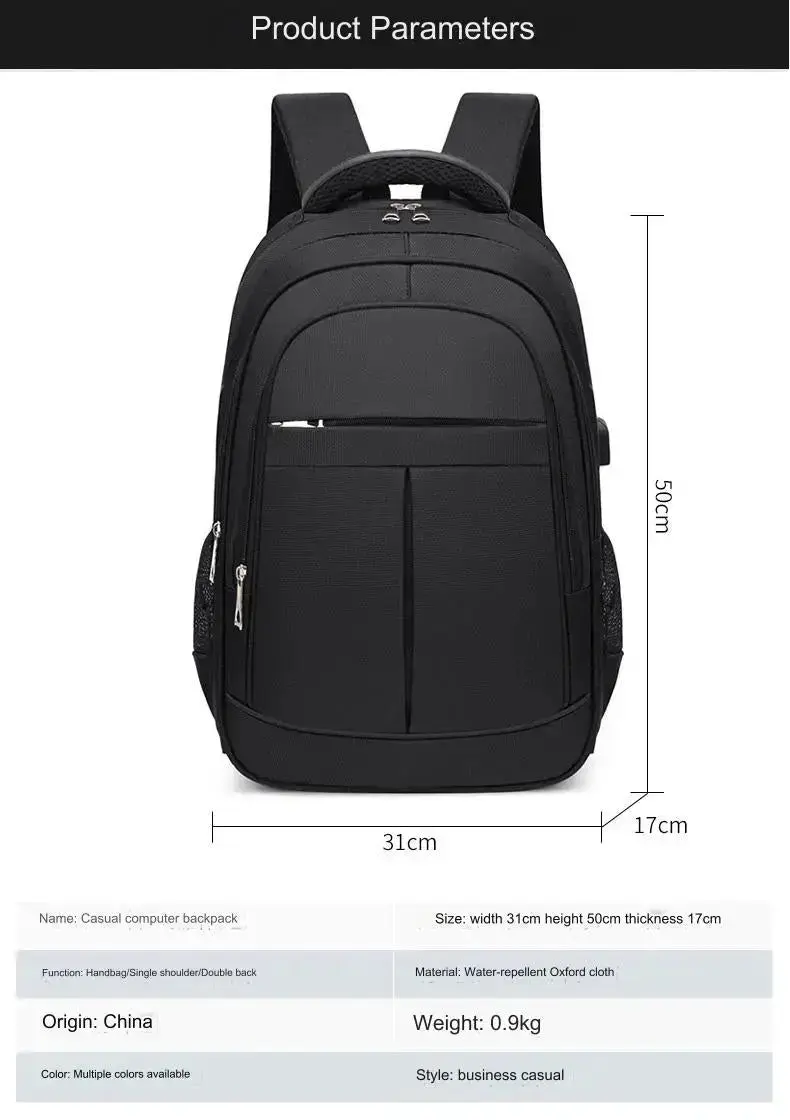 GB School Bag 1215 Business Office Work Men's Backpack Multifunctional Laptop Waterproof Oxford Cloth School Bag - Image 4