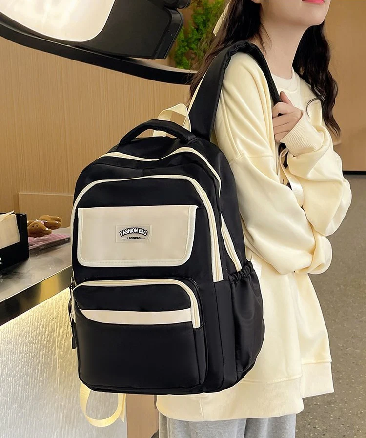 Black Cute Fashion School Backpack 05 - Image 2
