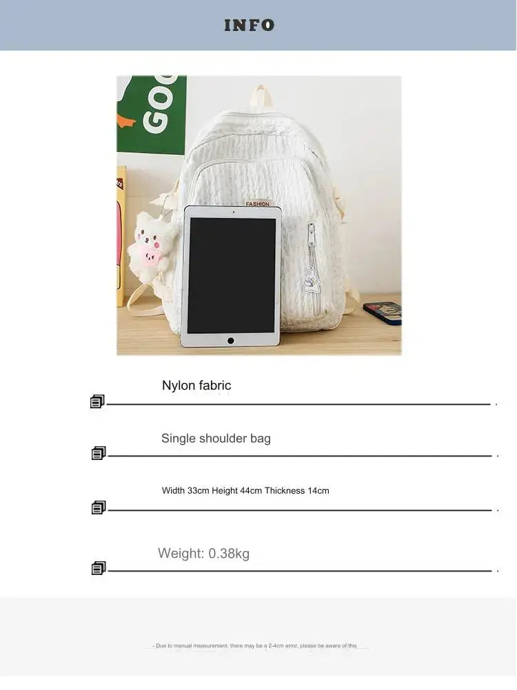 Student Backpack Fashionable And Minimalist 1236 - Image 8