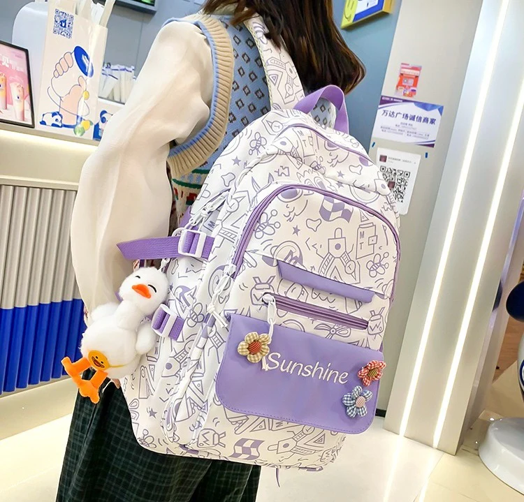 Durable Backpack For Girls 612-5 - Image 3