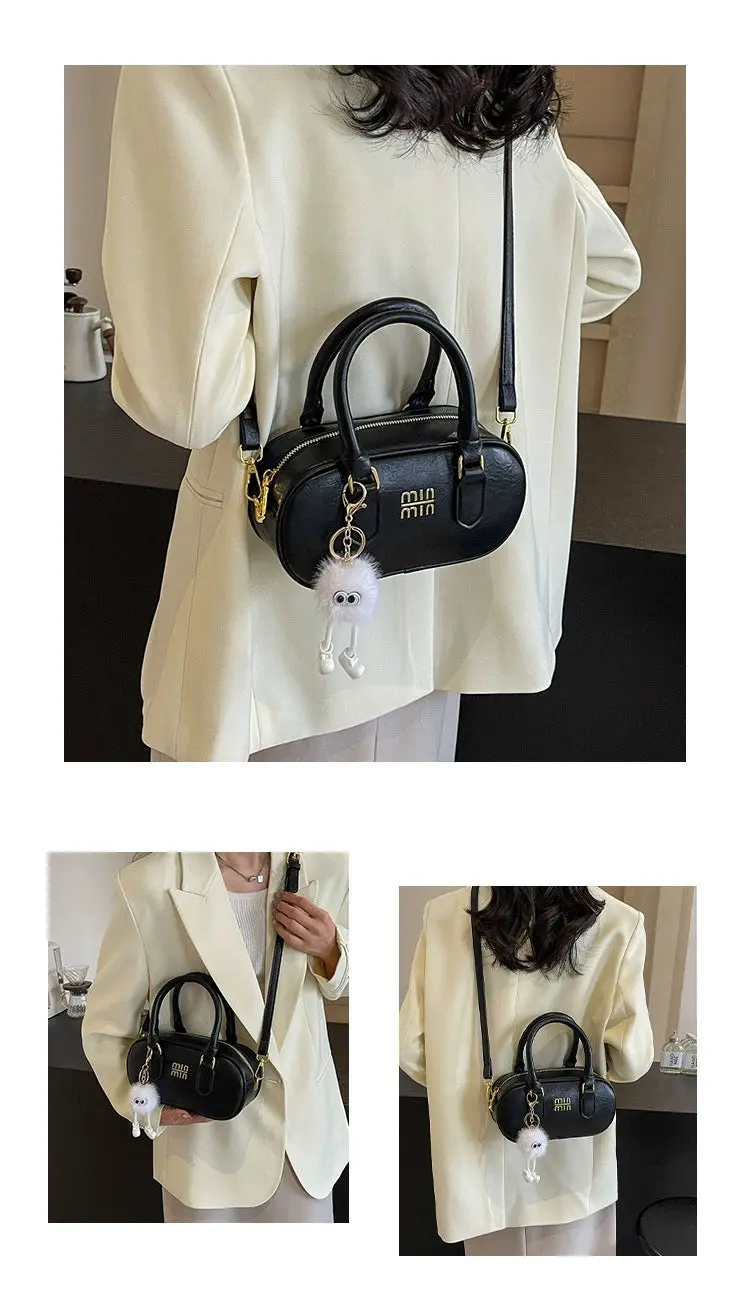 MIN MIN Women Leather Crossbody Bag Without Keychain 407 - Image 8