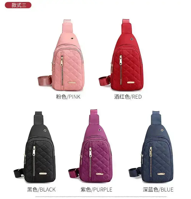 Simple chest bag & Gym bag small sling backpack, large capacity, waterproof, with headphone jack 1212 - Image 3