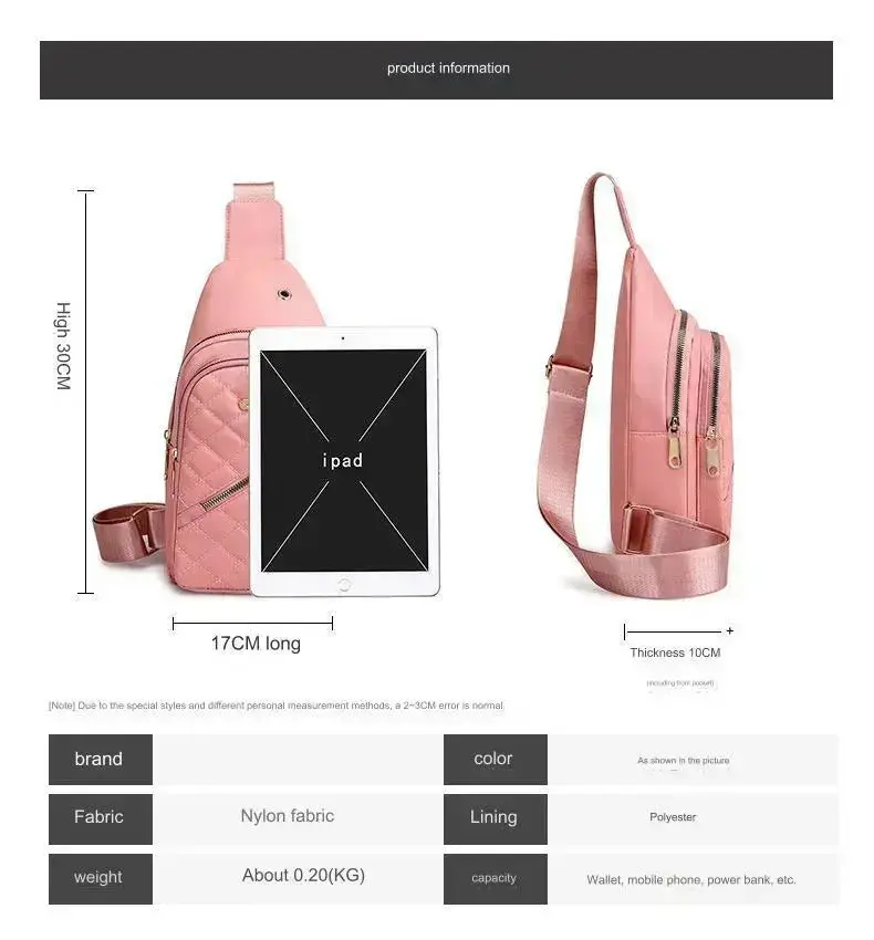 Simple chest bag & Gym bag small sling backpack, large capacity, waterproof, with headphone jack 1212 - Image 4