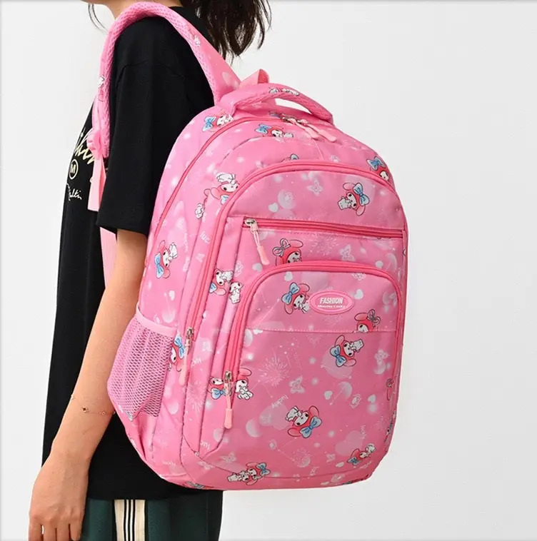 Waterproof Bow Print Student Backpack 1217 - Image 2