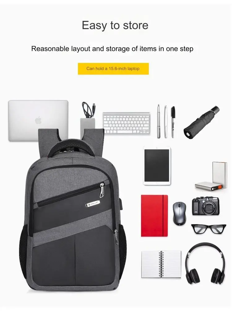 Durable And Stylish Laptop Backpack With USB MJ190 - Image 14