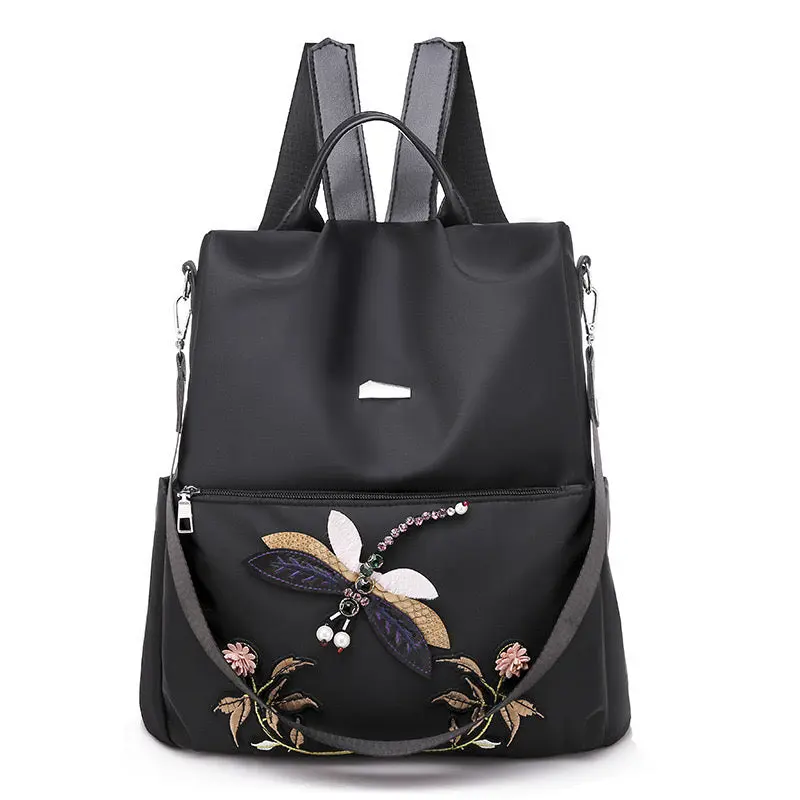 Simple Embroidery backpack. Multiple way To Carry. 1213