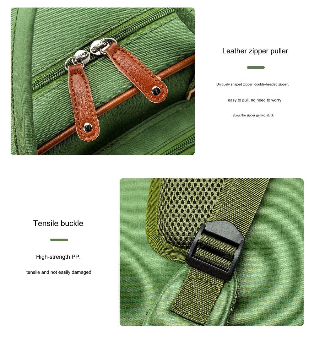 Green Baby Nappy Diaper Backpack, Foldable Stroller Bag  USB Changing Bags Mosquito Net 4122 - Image 12
