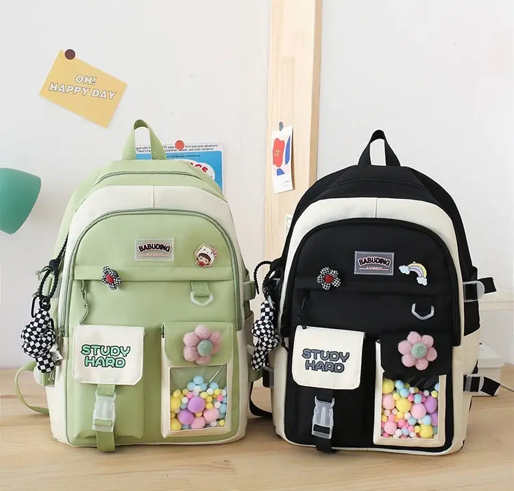 New High School Five-Piece set of Multi-Compartment Fashion Schoolbag 3002 - Image 9