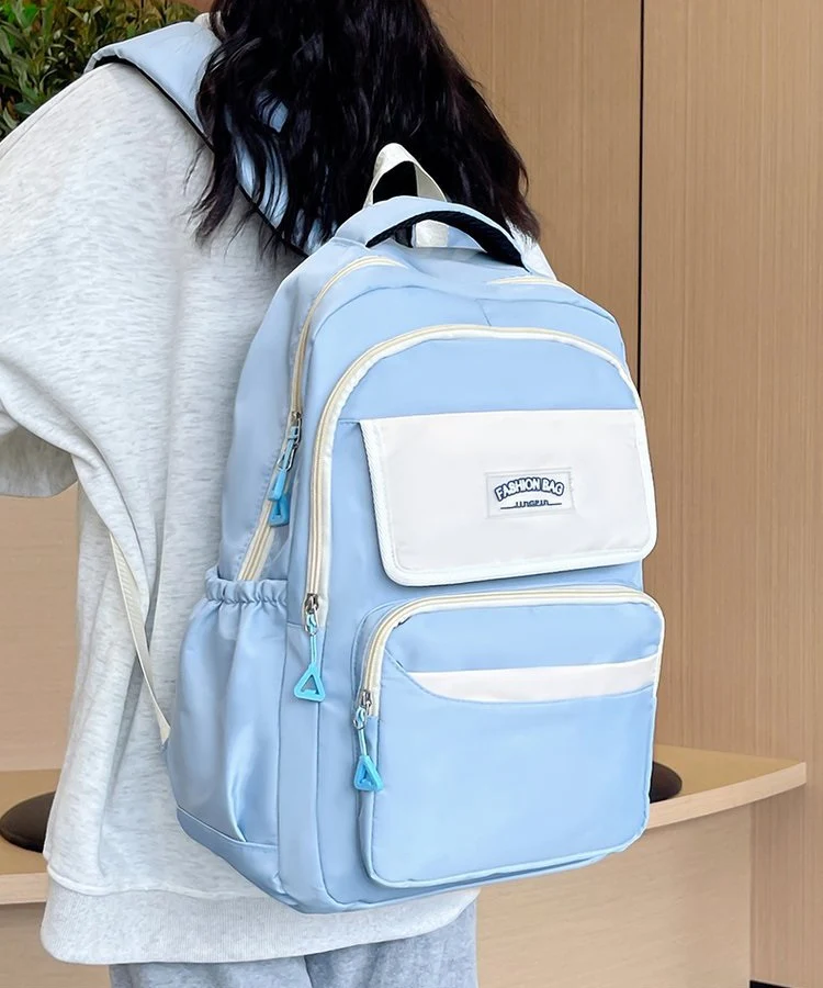 Blue Cute Fashion School Backpack 05 - Image 2