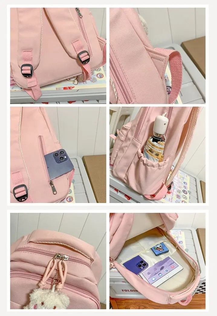 Large Capacity School Backpack Lightweight Women's Travel Shoulder Bags 1688-13 - Image 9