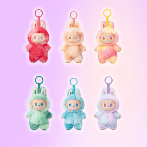 Peach Labubu Big Into Energy Monster Keychain  - 1 PC - Image 4