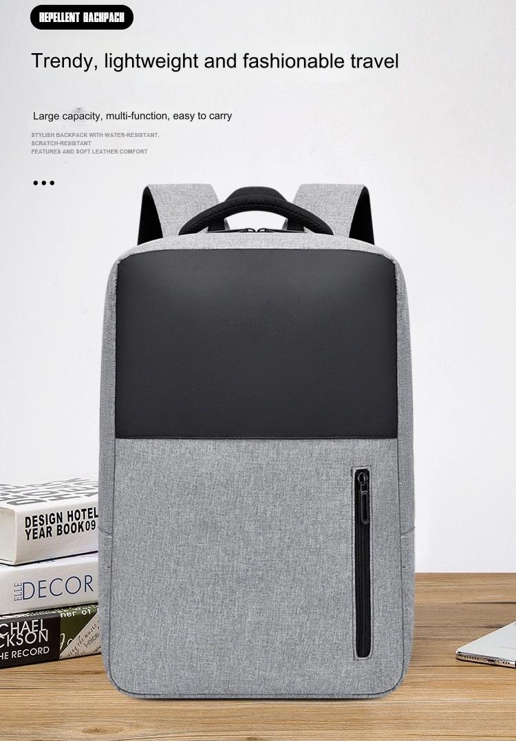 Grey Simple School College Bag 4245 - Image 15