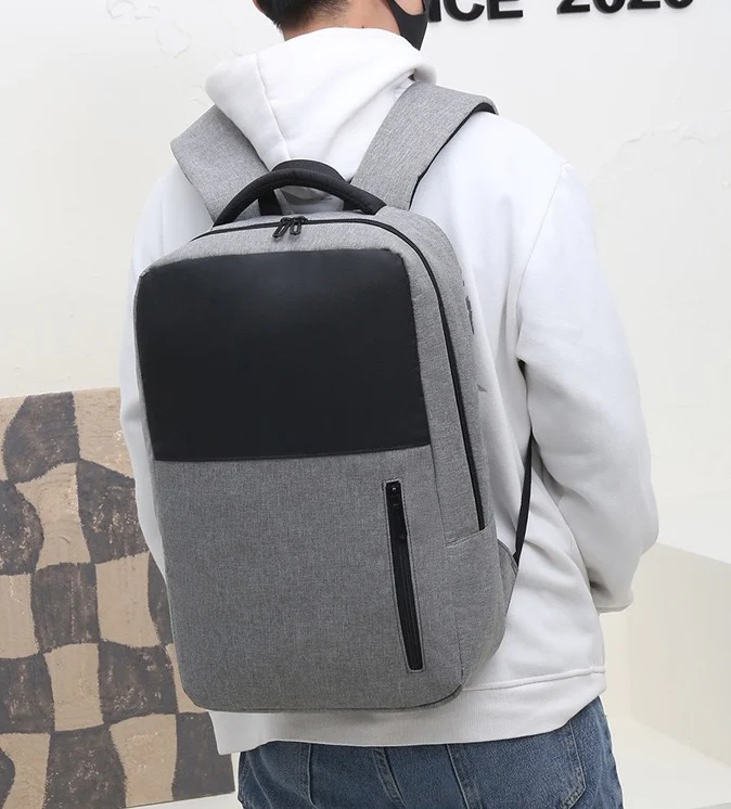 Grey Simple School College Bag 4245 - Image 5