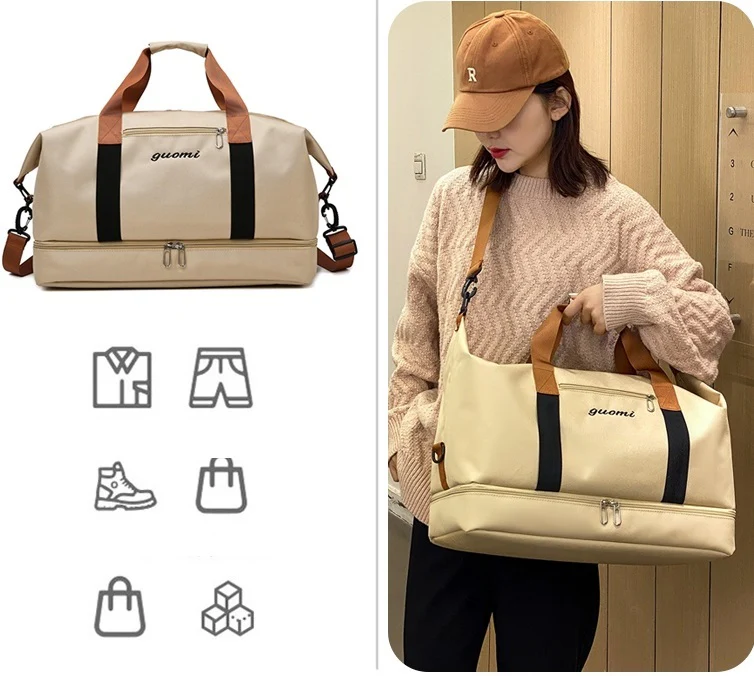 Blue Travel Duffel Bag for Men & Women 4130 - Image 8