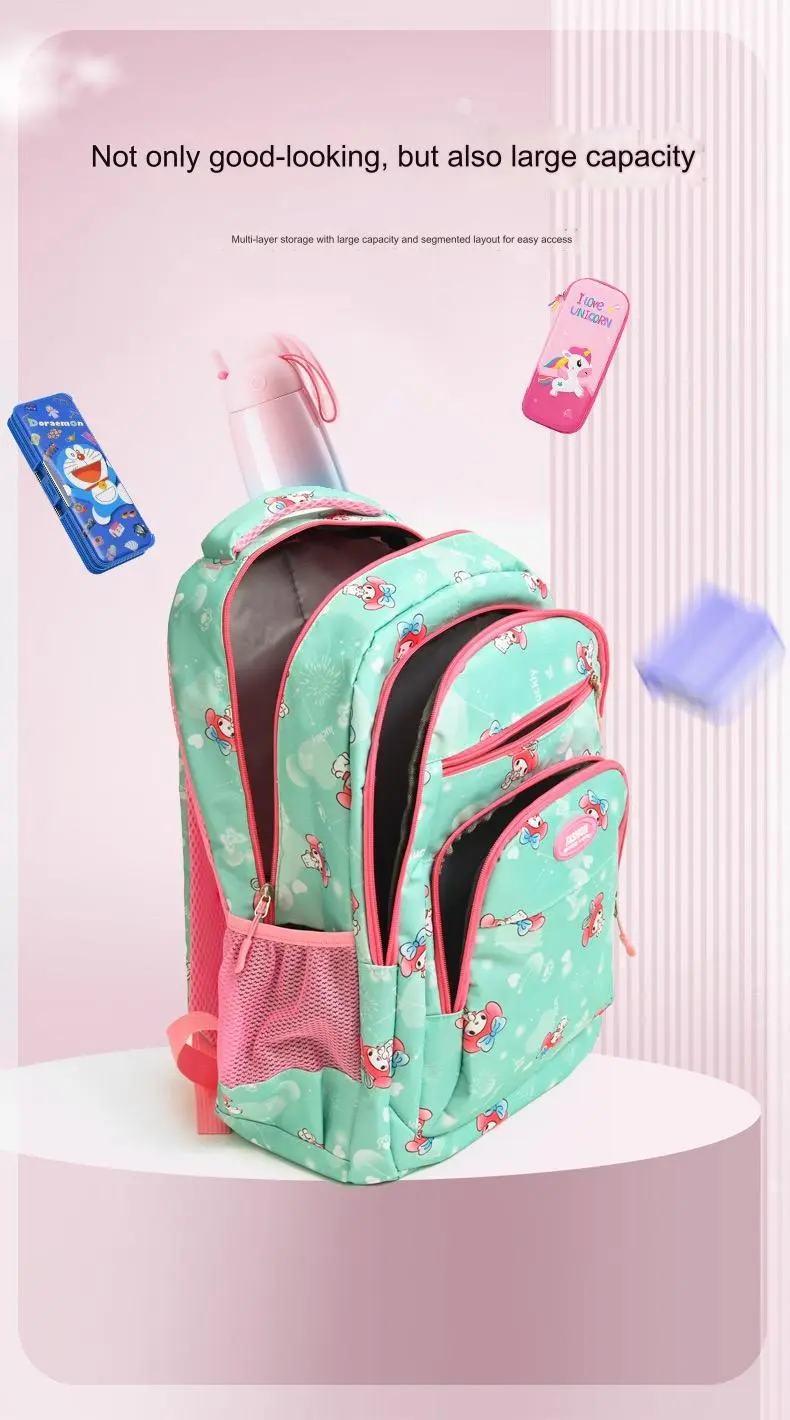 Waterproof Bow Print Student Backpack 1217 - Image 10