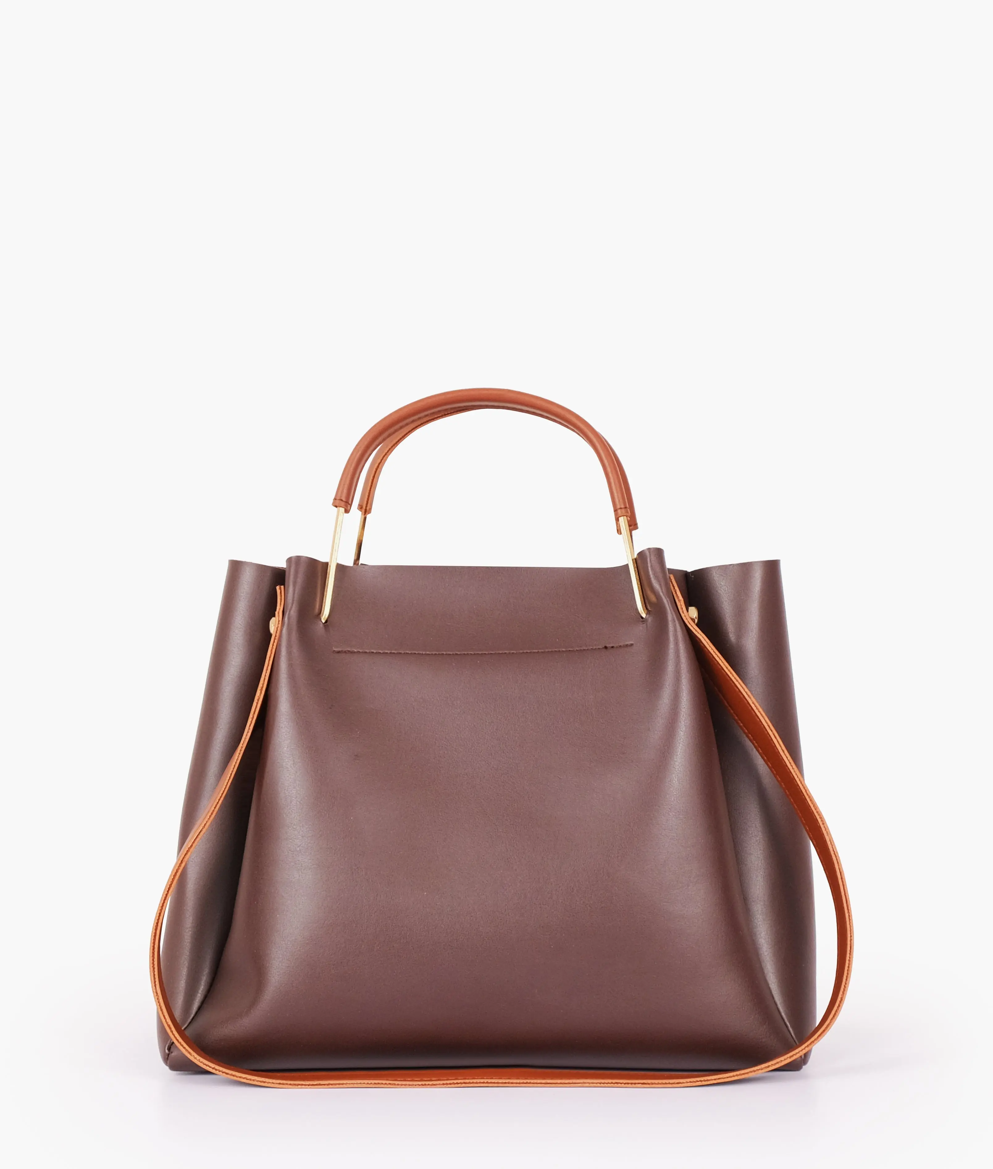 Brown 2 in 1 Ladies Tote Bag 8850-12 - Image 2