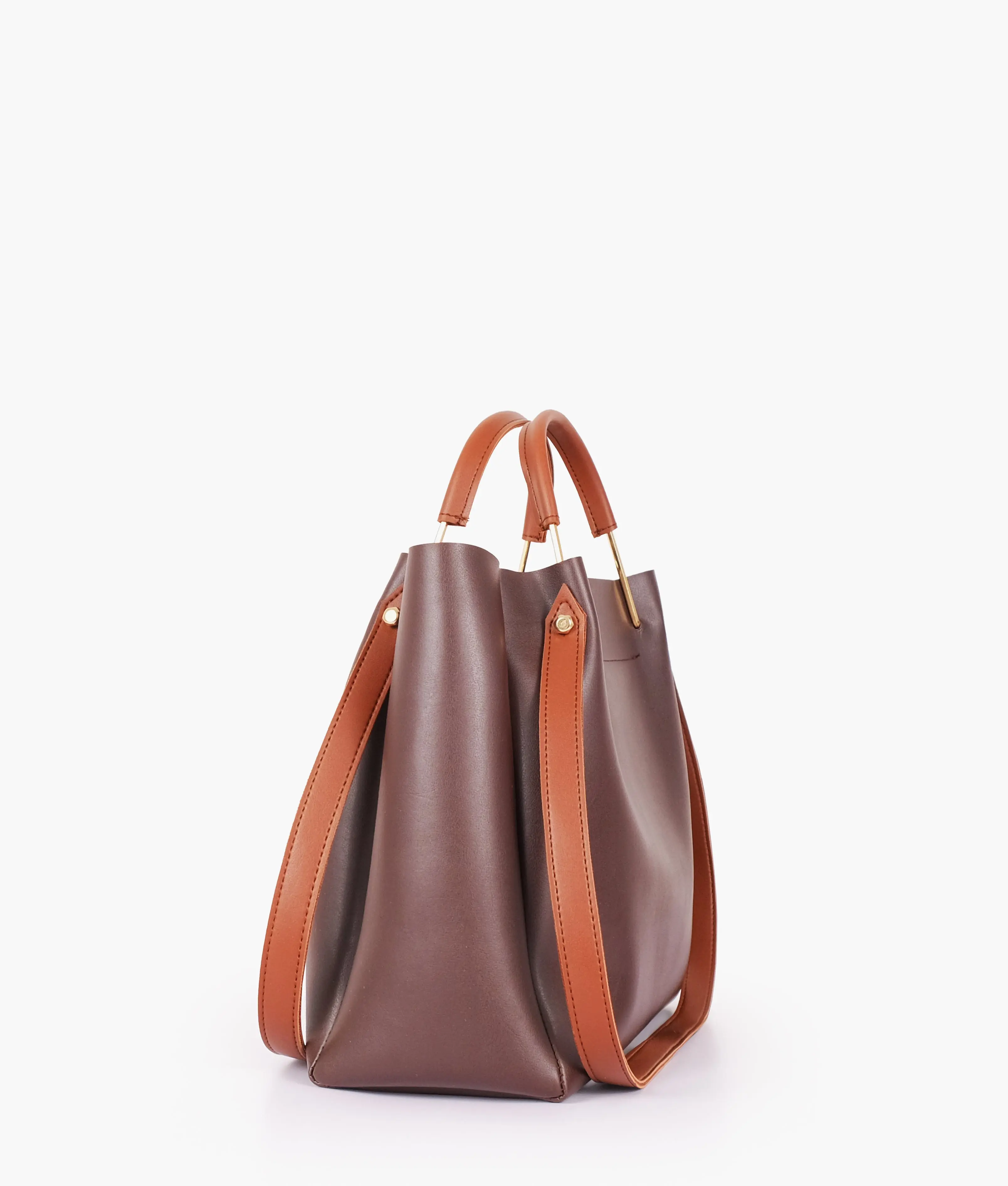 Brown 2 in 1 Ladies Tote Bag 8850-12 - Image 6