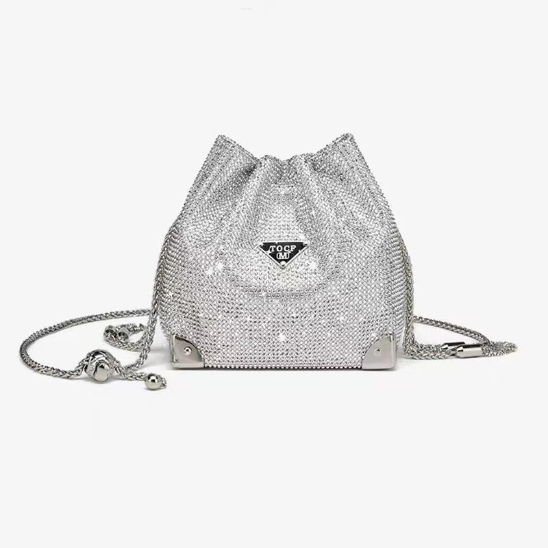 TOCF Brand Orignal Bucket Bag | Bridal purse for wedding | Crystal Diamond With Box and Invoices | 1400-1 - Image 2