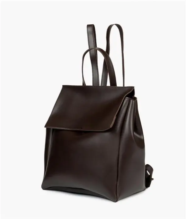 Coffee Women Leather Backpacks 557 - Image 4