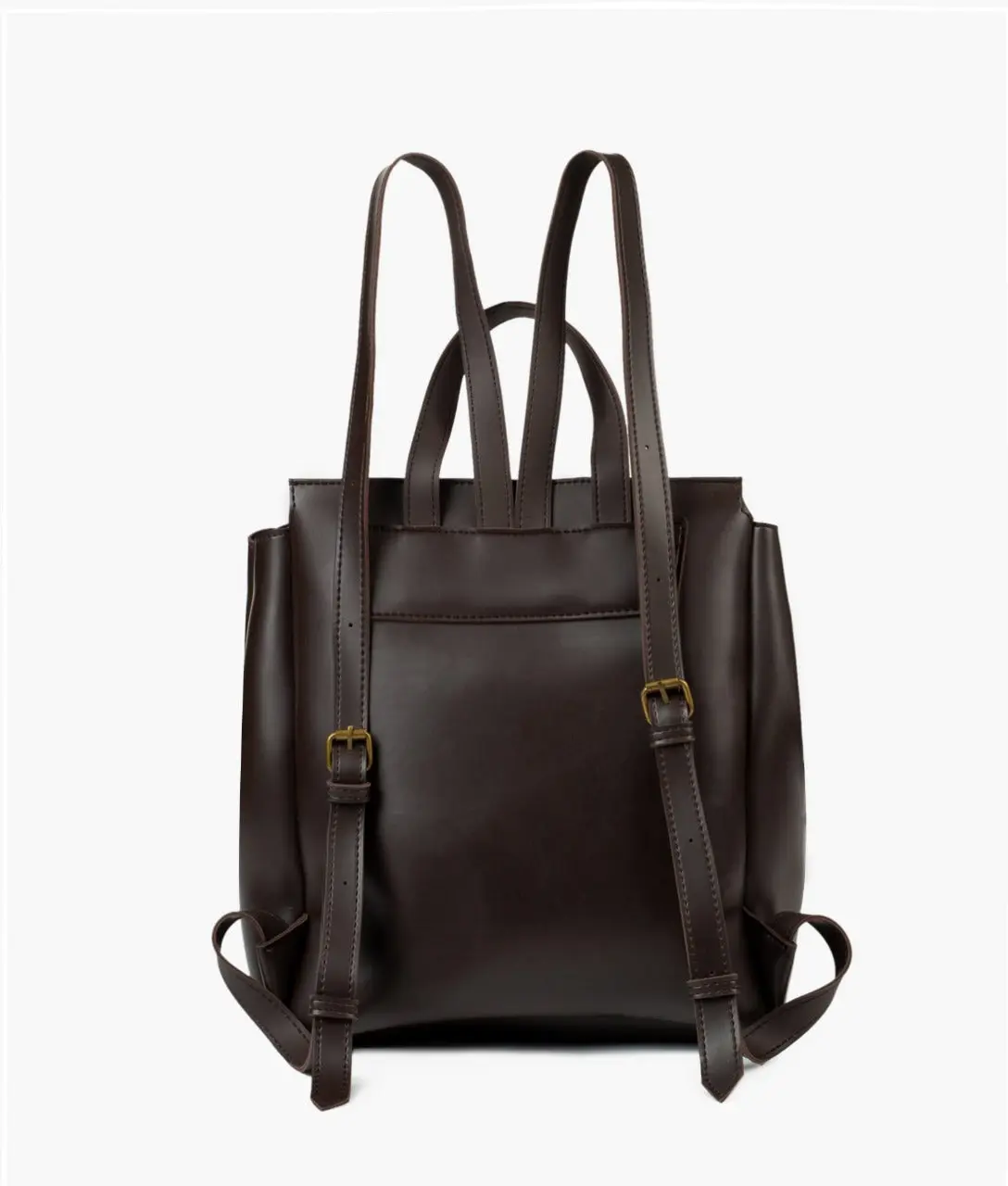 Coffee Women Leather Backpacks 557 - Image 5