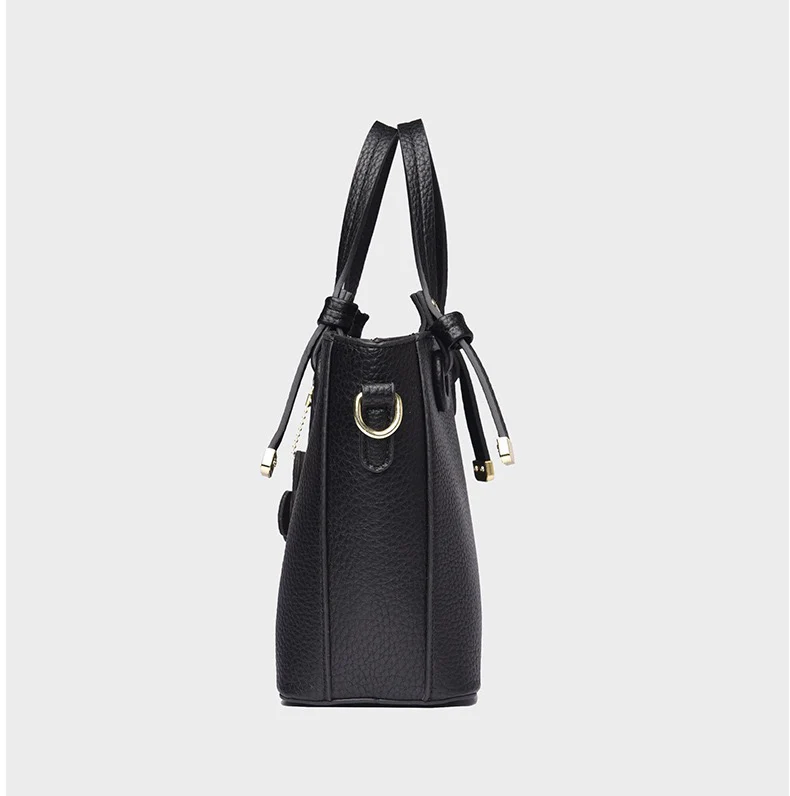 Brown Leather  Handbag with Flower Charm – Stylish Women’s Shoulder & Crossbody Bag 8429 - Image 5