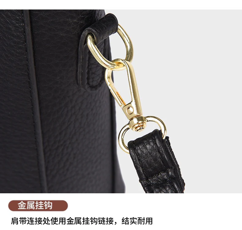 Brown Leather  Handbag with Flower Charm – Stylish Women’s Shoulder & Crossbody Bag 8429 - Image 6