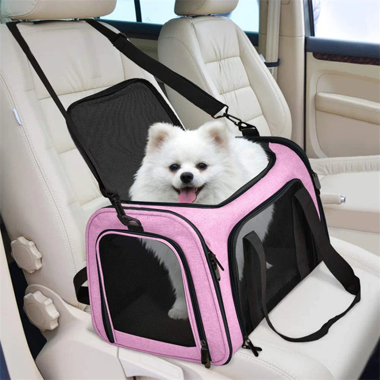 Pet Carrier Bag Soft Sided Portable Folding Airline Travel Approved Bag 1252 - Image 2