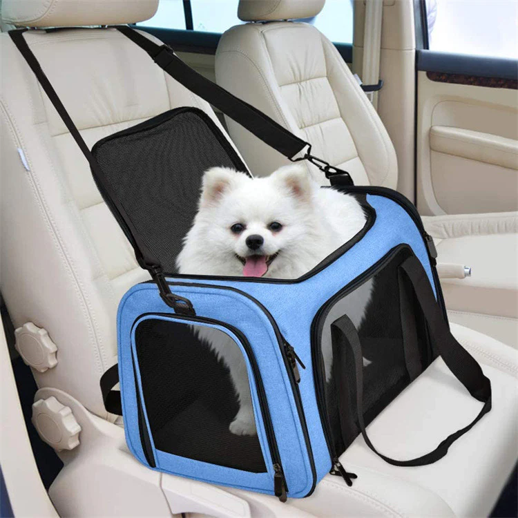 Pet Carrier Bag Soft Sided Portable Folding Airline Travel Approved Bag 1252 - Image 2